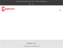 Tablet Screenshot of bartlett.co.za